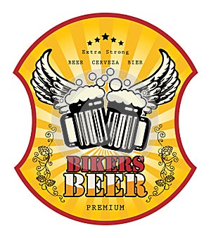 Bikers Beer label