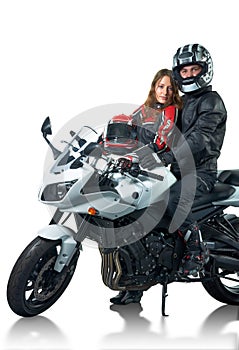 Bikers couple photo