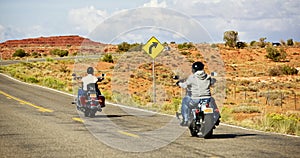 Bikers on Highway