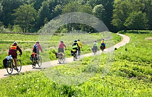 Bikers in the nature