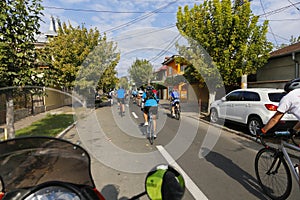 Escorting a group of bikers on a street race