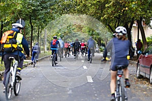 Escorting a group of bikers on a street race
