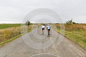 Escorting a group of bikers on a street race