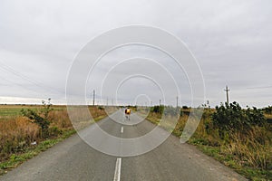 Escorting a group of bikers on a street race