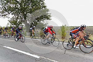Escorting a group of bikers on a street race
