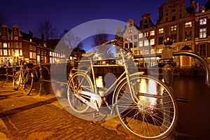 Bikes in Amsterdam the Netherlands photo