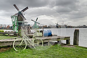 Bicicletas, molinos de viento países bajos 