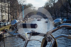 Bikes at amsterdam in winter