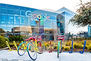 Bikes at Googleplex - Google Headquarters