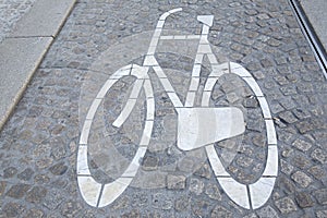 Bikes Lane Symbol, Amsterdam