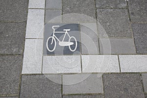 Bikes Lane Symbol, Amsterdam