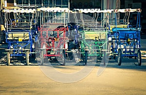 Bikes in a row