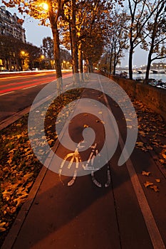 Bikeway in Paris photo