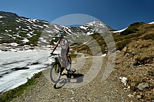 Biking around Oberer Giglachsee, Schladminger Tauern, Steiermark, Austria