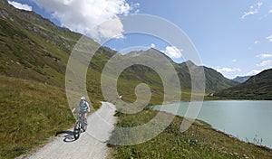 Biking around Zeinissee, Silvretta Verwallgruppe, Vorarlberg, Austria