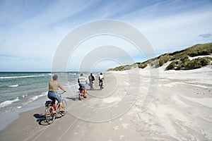 Biking on the beach