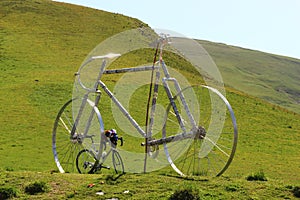 Bikes at the Col Glandon, France