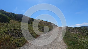 Biking down San Bruno Mountain California