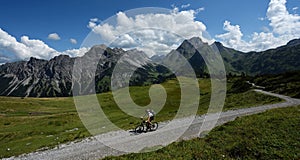 Biking in Lechquellengebirge, Austria