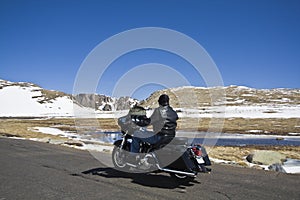 Biking in Rockies photo