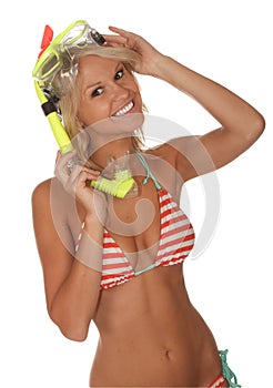 Bikini Girl with Scuba Mask