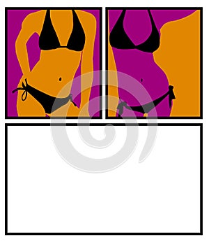 Bikini girls frames