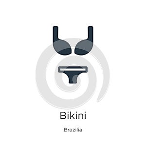 Bikini icon vector. Trendy flat bikini icon from brazilia collection isolated on white background. Vector illustration can be used photo