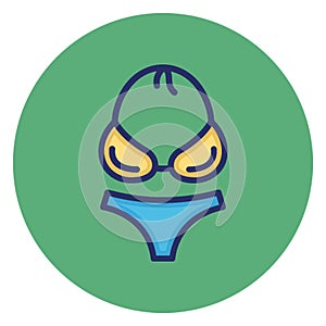 Bikini, innerwear Vector Icon which can easily edit