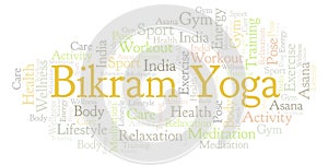 Bikram Yoga word cloud.