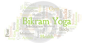 Bikram Yoga word cloud.
