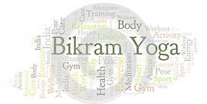 Bikram Yoga word cloud.