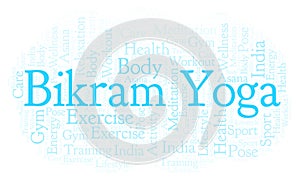 Bikram Yoga word cloud. photo
