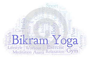 Bikram Yoga word cloud. photo