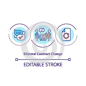 Bilateral contract change concept icon