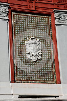 Bilbao coat of arms on Ribera Market facade