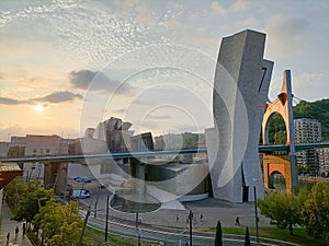 Bilbao modern buildings view, Spain photo