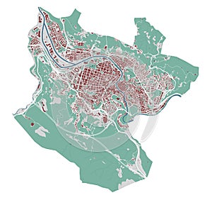 Bilbo map, administrative area