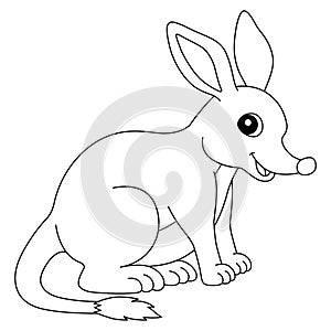 Bilby Animal Coloring Page Isolated for Kids