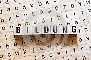 Bildung - word Education on german language,word concept