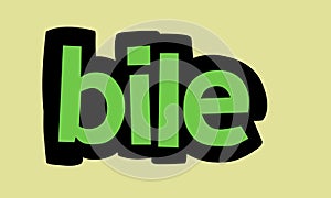 BILE writing vector design on yellow background