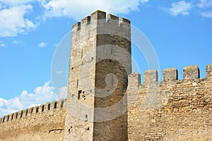 Bilhorod-Dnistrovskyi castle or Akkerman fortress architectural monument of XIII-XIV centuries in Ukraine