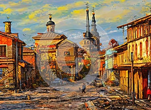 Biliaivka, Odesa, Ukraine. Fictional Gritty Places Art.