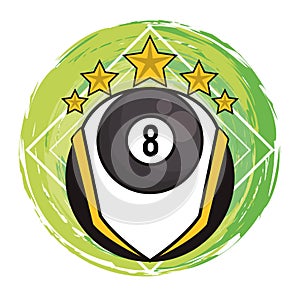 Biliard sport equipment isolated icon