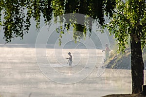Bilimbayevsky pond in the morning.