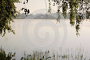 Bilimbayevsky pond in the morning.