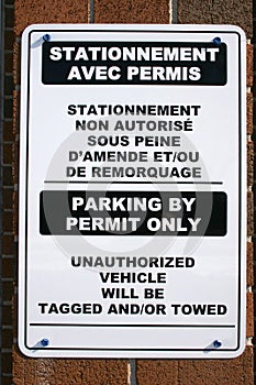 Bilingual sign