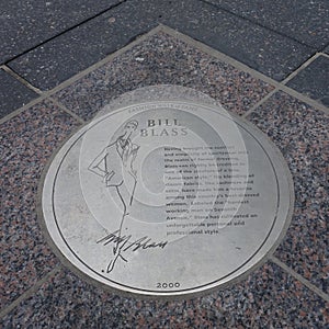 Bill Blass Plaque