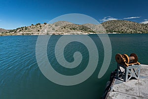 Bill Evans Lake dock winch in New Mexico.