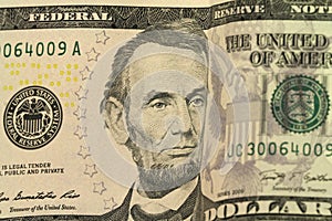 Bill five dollars background