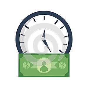 Bill green clock money financial item design